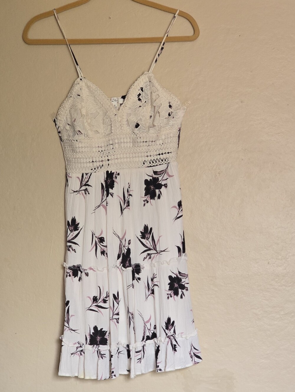 White Floral Crochet Bust Sundress